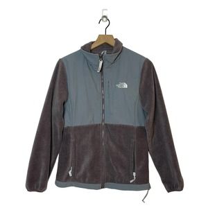 The North Face Denali Jacket Women's Size M Gray Blue Fleece Polartec Full Zip